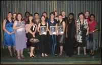 The Nursing and Midwifery Team with their awards